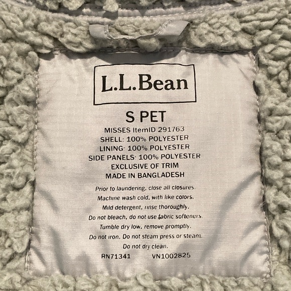 LL Bean Classic Zip Front Lightly Quilted Vest Silver Gray Women’s Petite Small - Picture 8 of 12